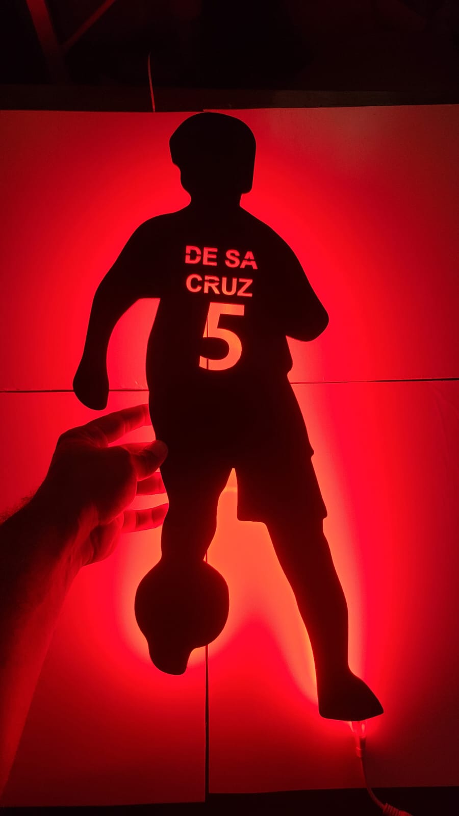 Silueta futbolista LED