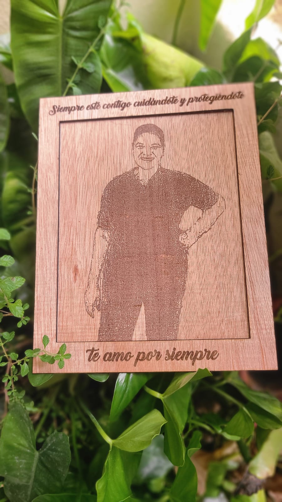 Retrato en madera